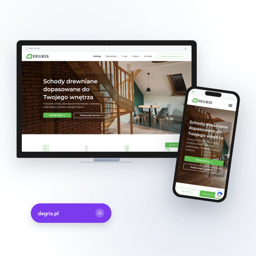 Degris — mockup strony
